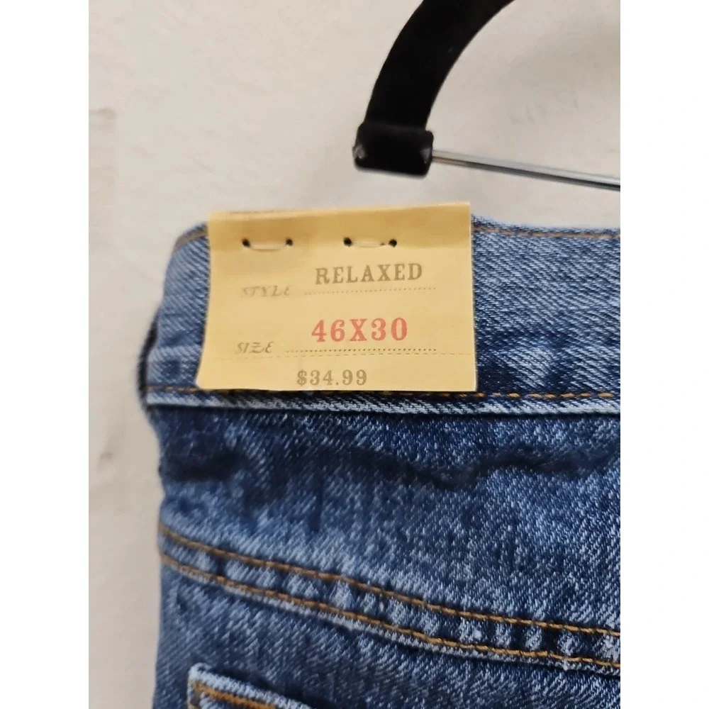 Red Head Jeans Mens 46 x30 Blue Denim Dark Wash Relaxed Fit Mexico New With Tags